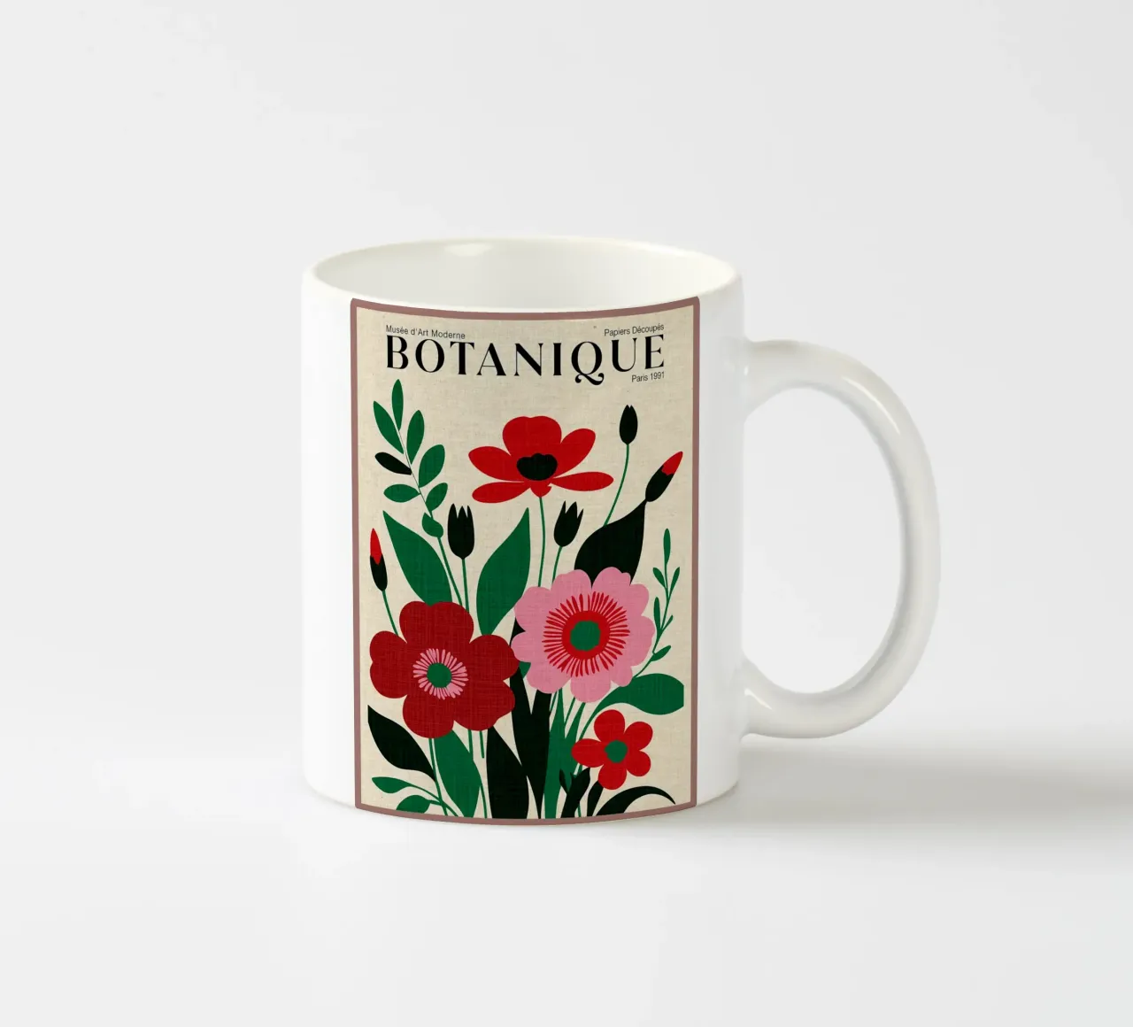 Arte botanica francese tazza in ceramica da EbrahimiStudio