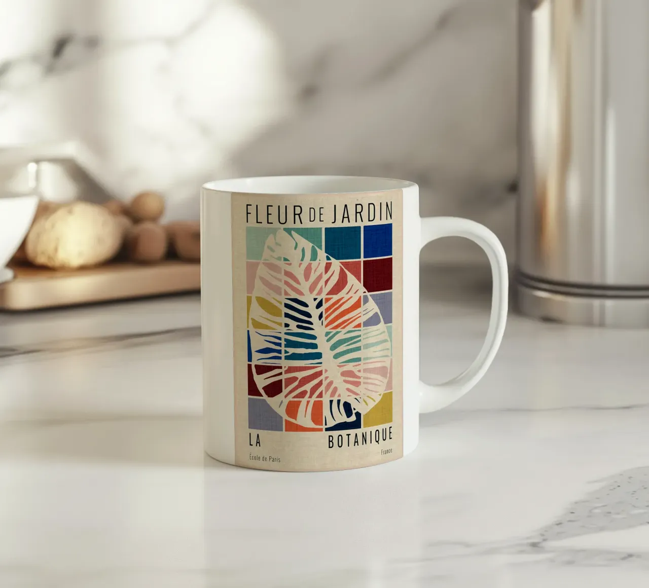 Fleur de Jardin francese tazza in ceramica da EbrahimiStudio