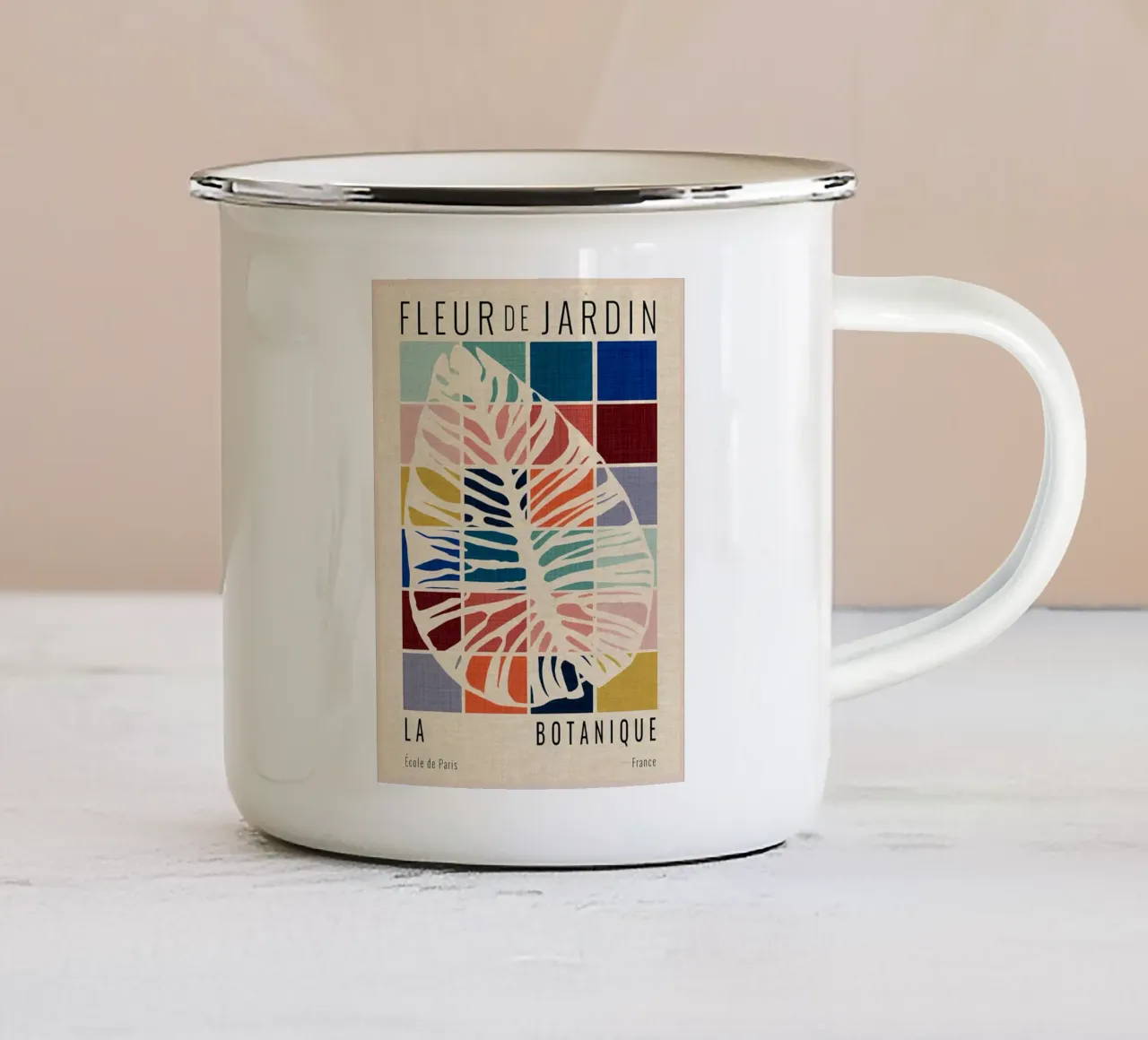 Fleur de Jardin francese tazza in smalto da EbrahimiStudio