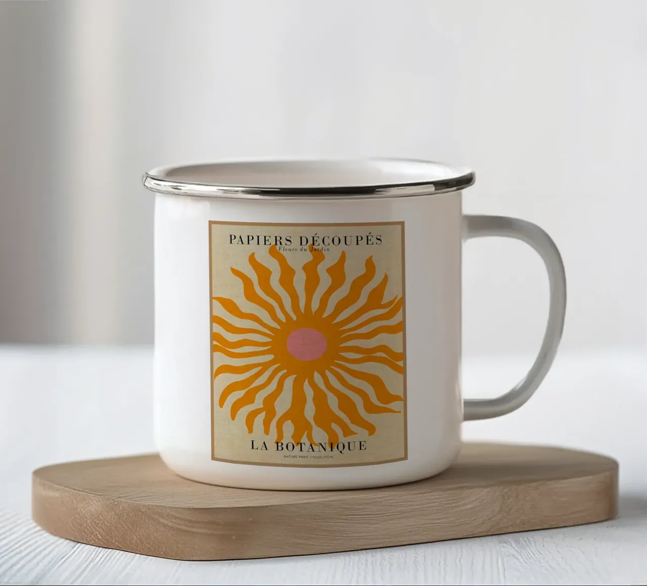 Poster La Botanique Sunny tazza in smalto da EbrahimiStudio