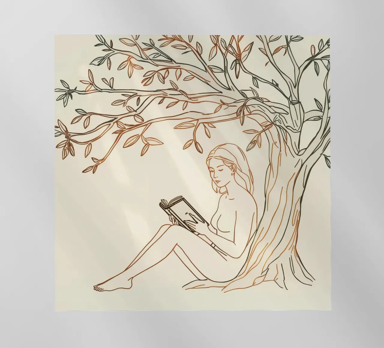 Leggere sotto un albero in una giornata di sole con la natura circostante pellicola backlit da DesignDoodle