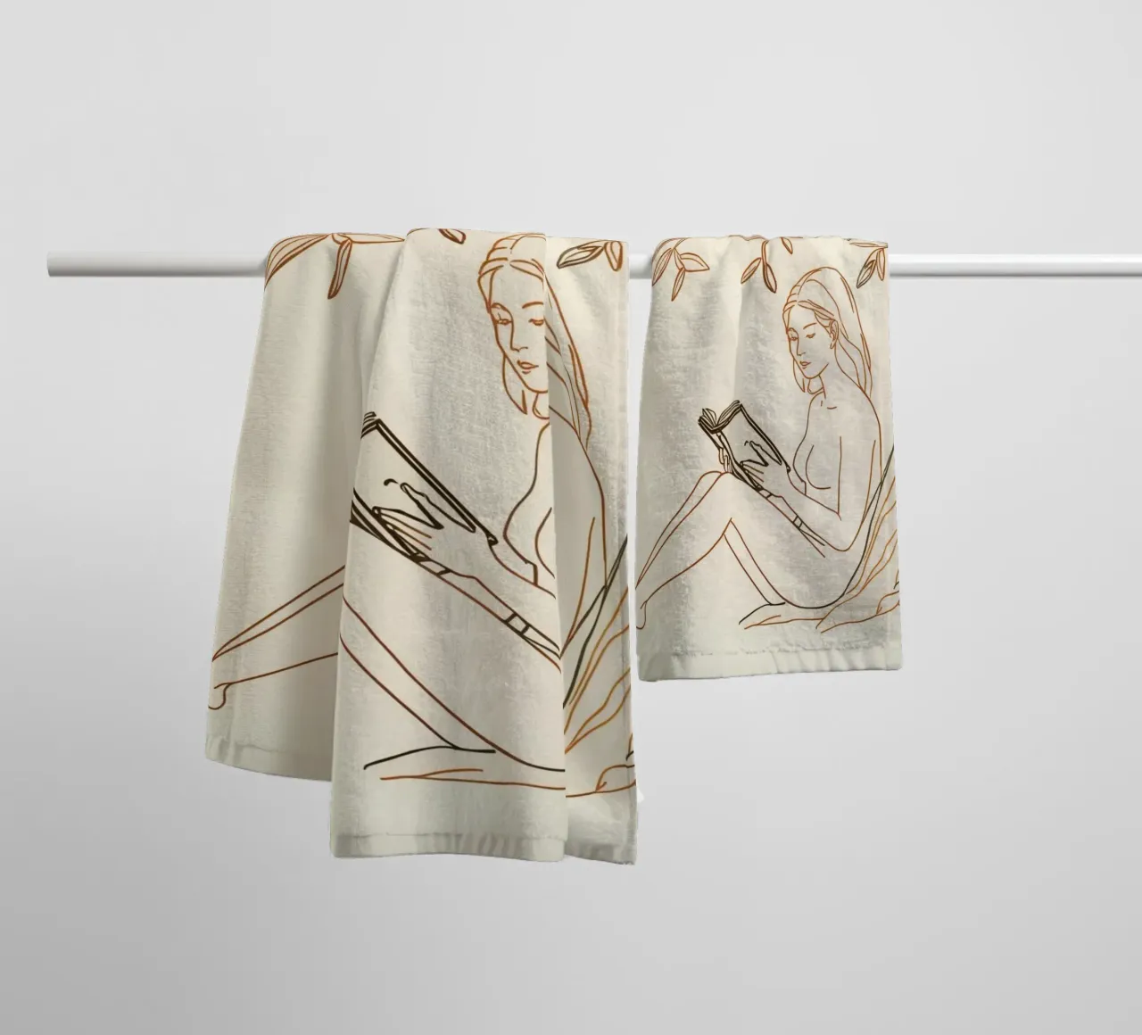 Reading under a tree on a sunny day with natural surrounding towel by DesignDoodle