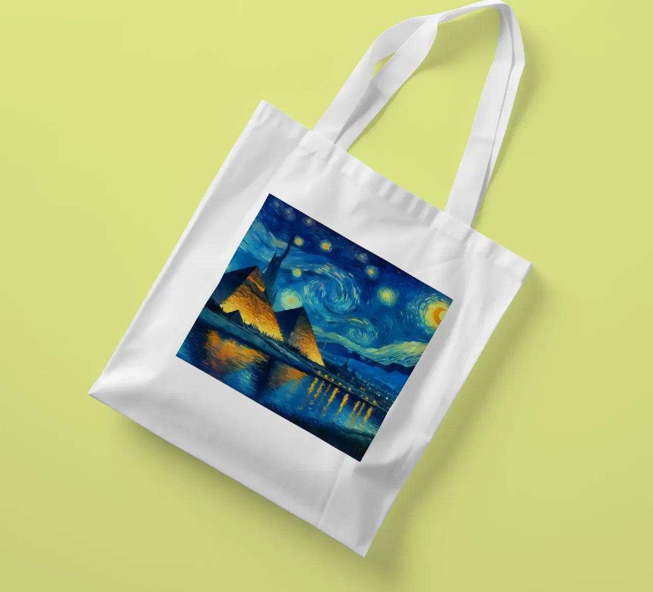 piramidi in una notte limpida borsa in juta da Piper Shop Oke