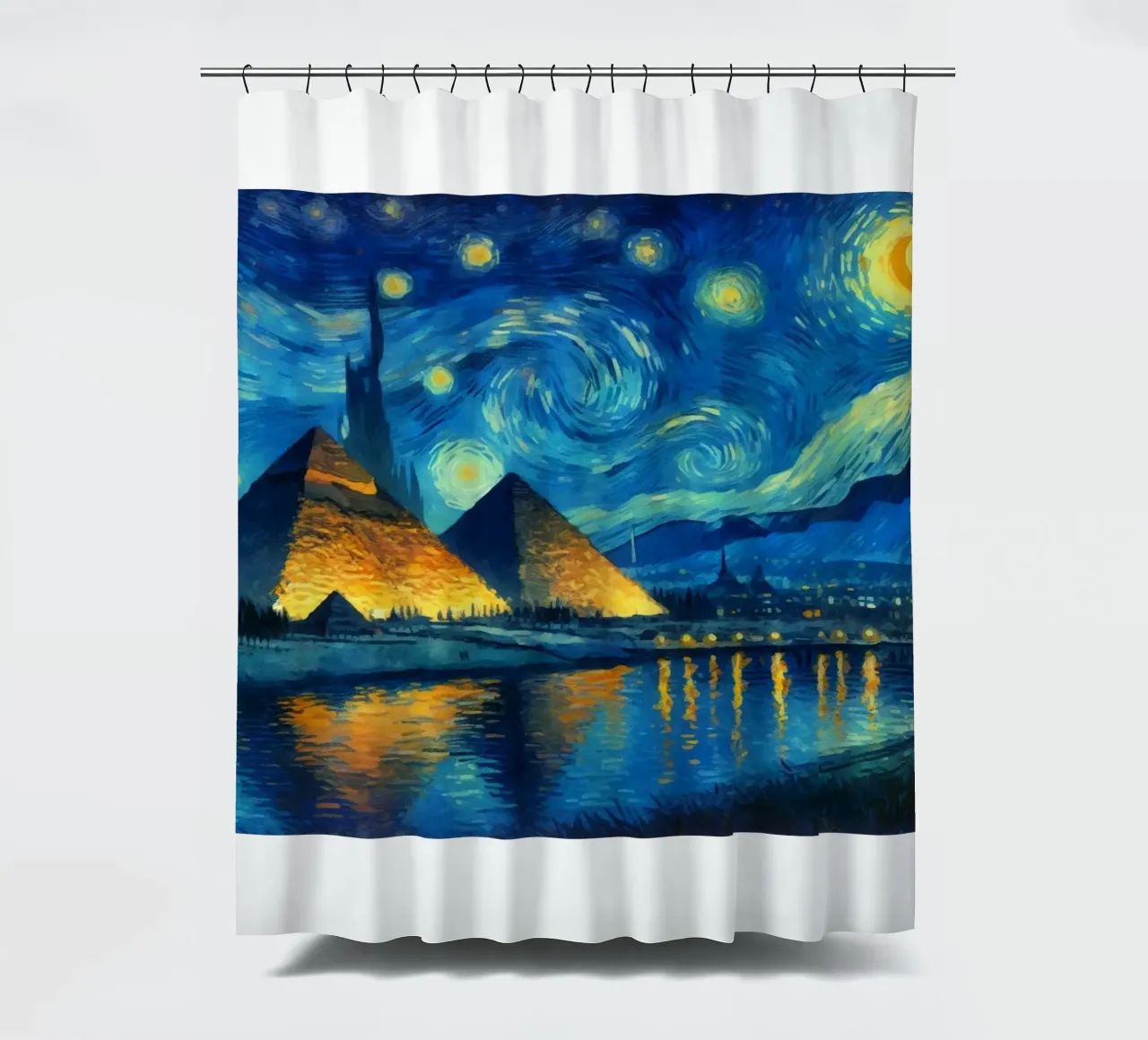 piramidi in una notte limpida tenda da doccia da Piper Shop Oke