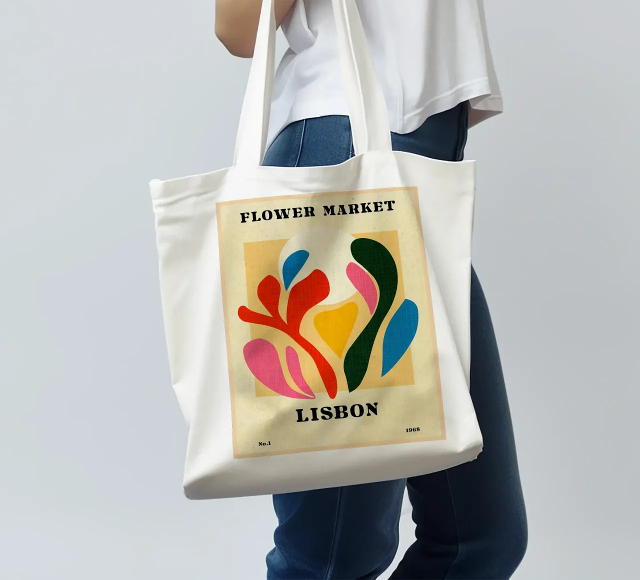 Mercato dei fiori di Lisbona borsa in juta da Paul Studio
