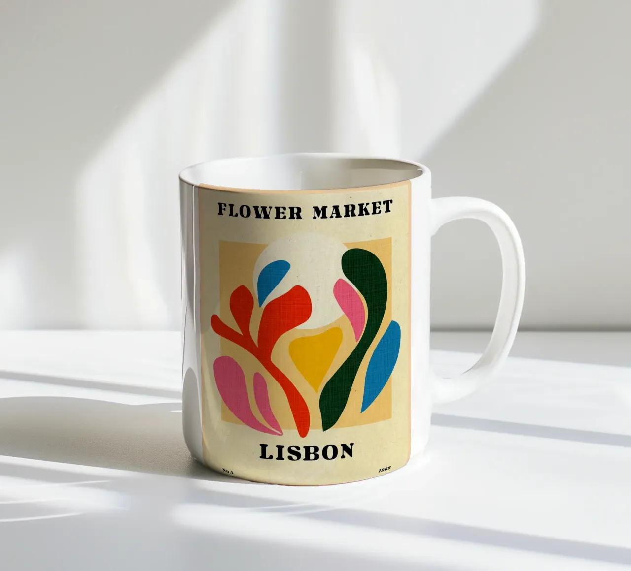 Mercato dei fiori di Lisbona tazza in ceramica da Paul Studio