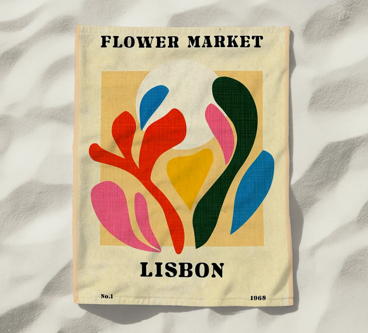 Mercato dei fiori di Lisbona telo mare da Paul Studio