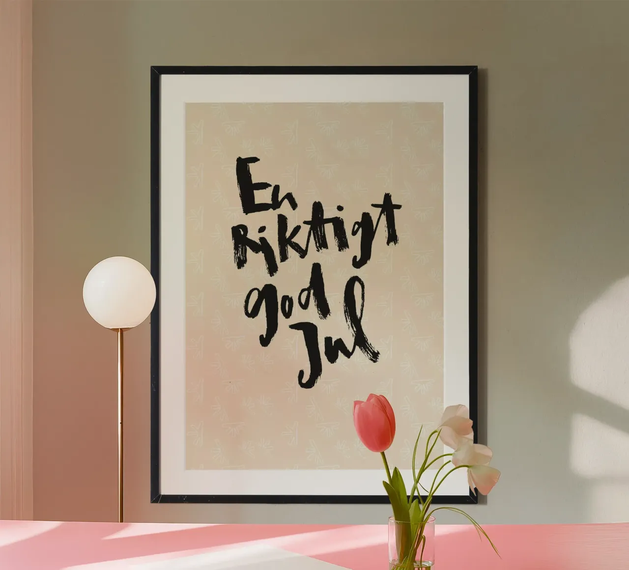 God Jul mit Muster poster da Brushmeetspaper