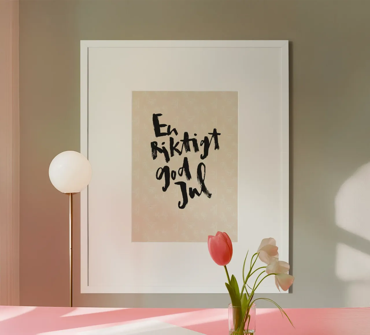God Jul mit Muster poster da Brushmeetspaper