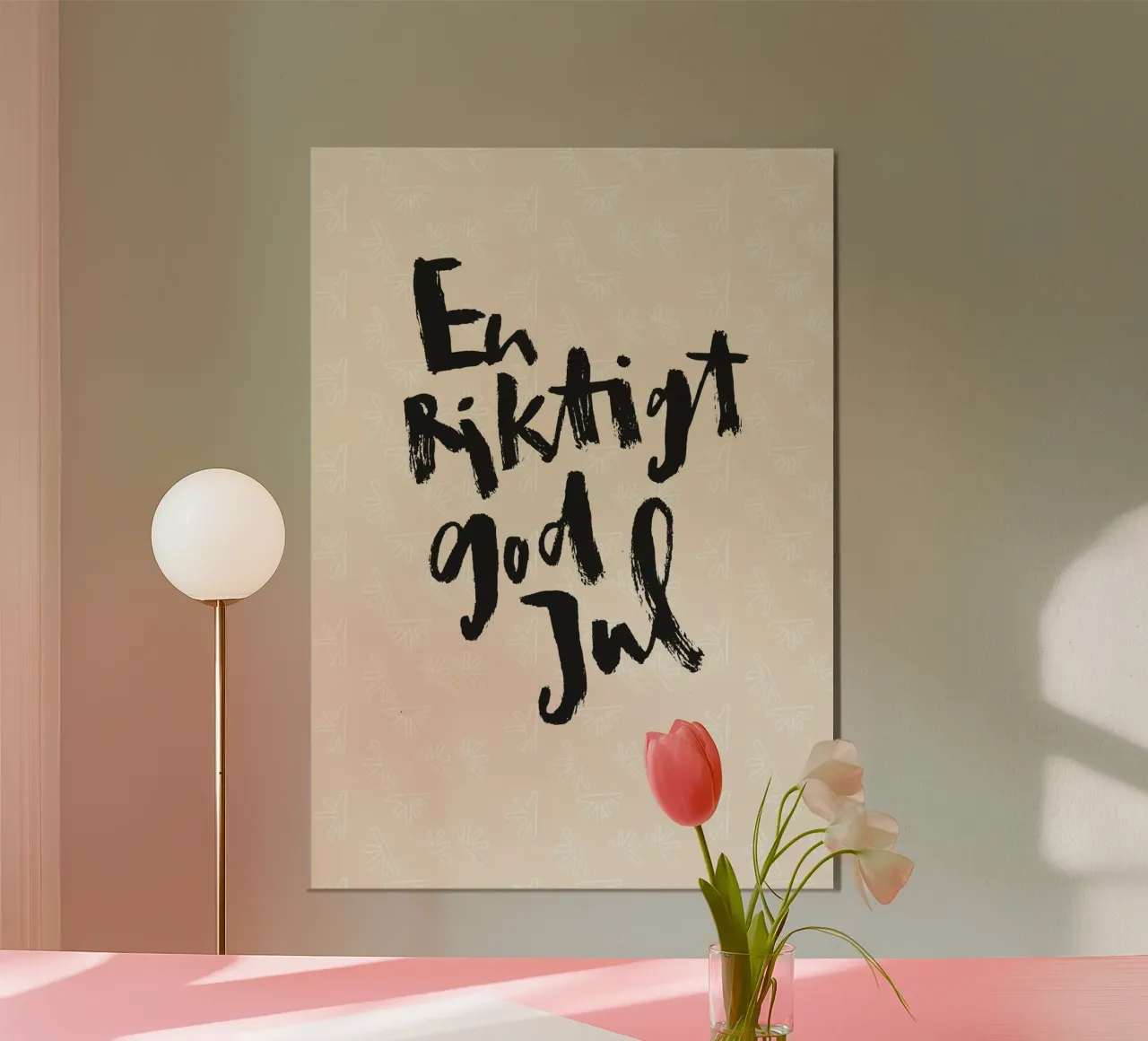 God Jul mit Muster poster da Brushmeetspaper