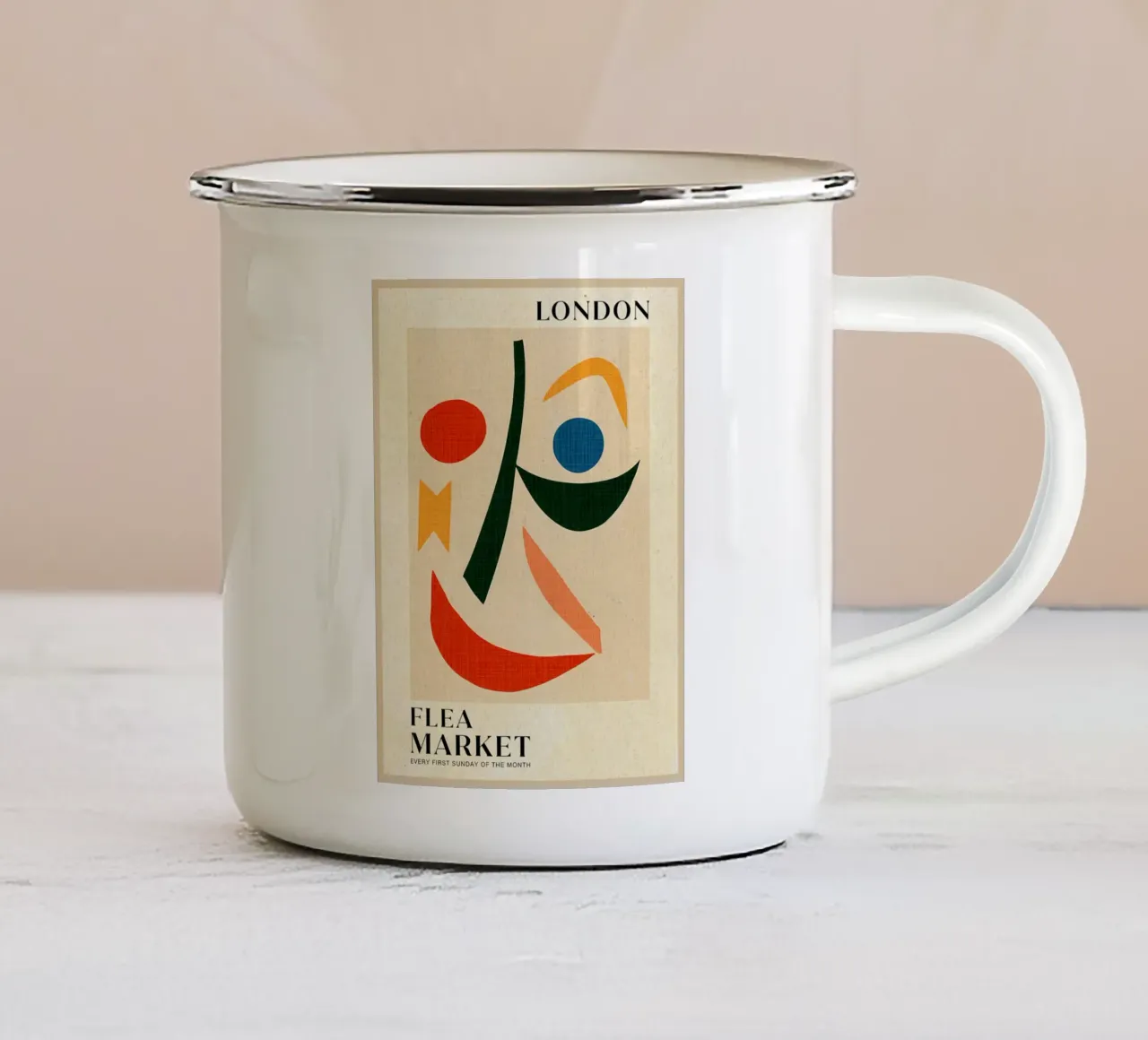 Mercato delle pulci di Londra tazza in smalto da Paul Studio
