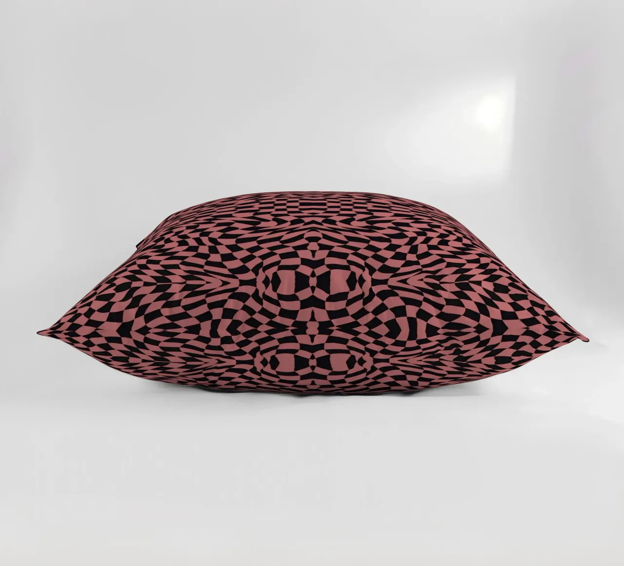 Symmetrical checker vibration 02 decorative cushion by Little Dean