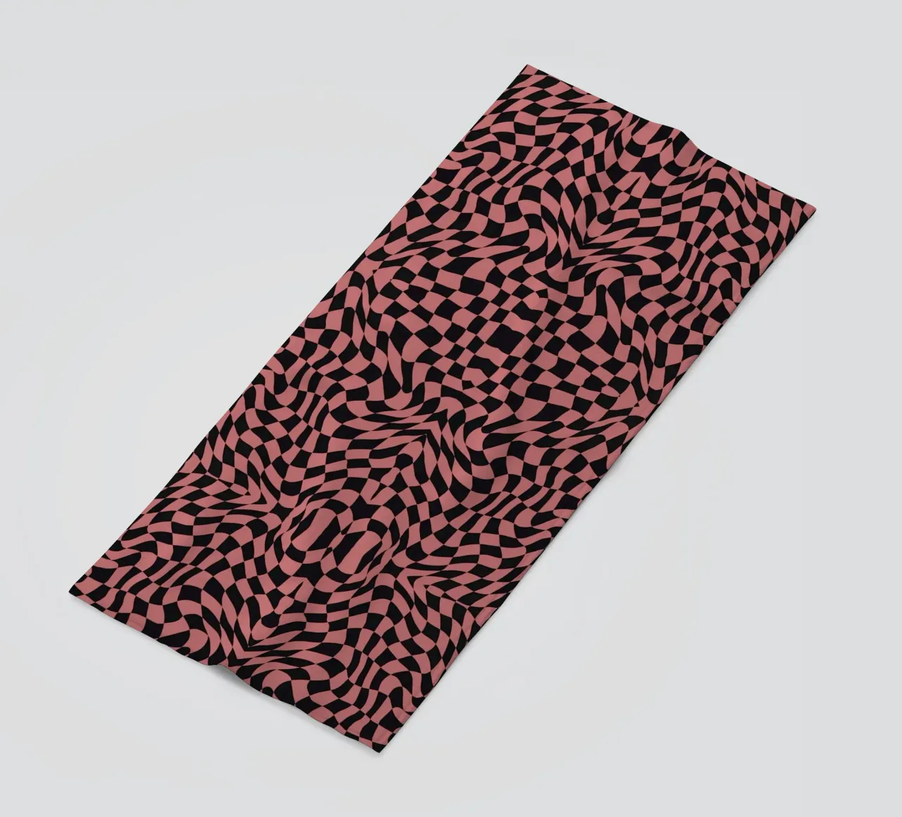 Symmetrical checker vibration 02 beach towel by Little Dean