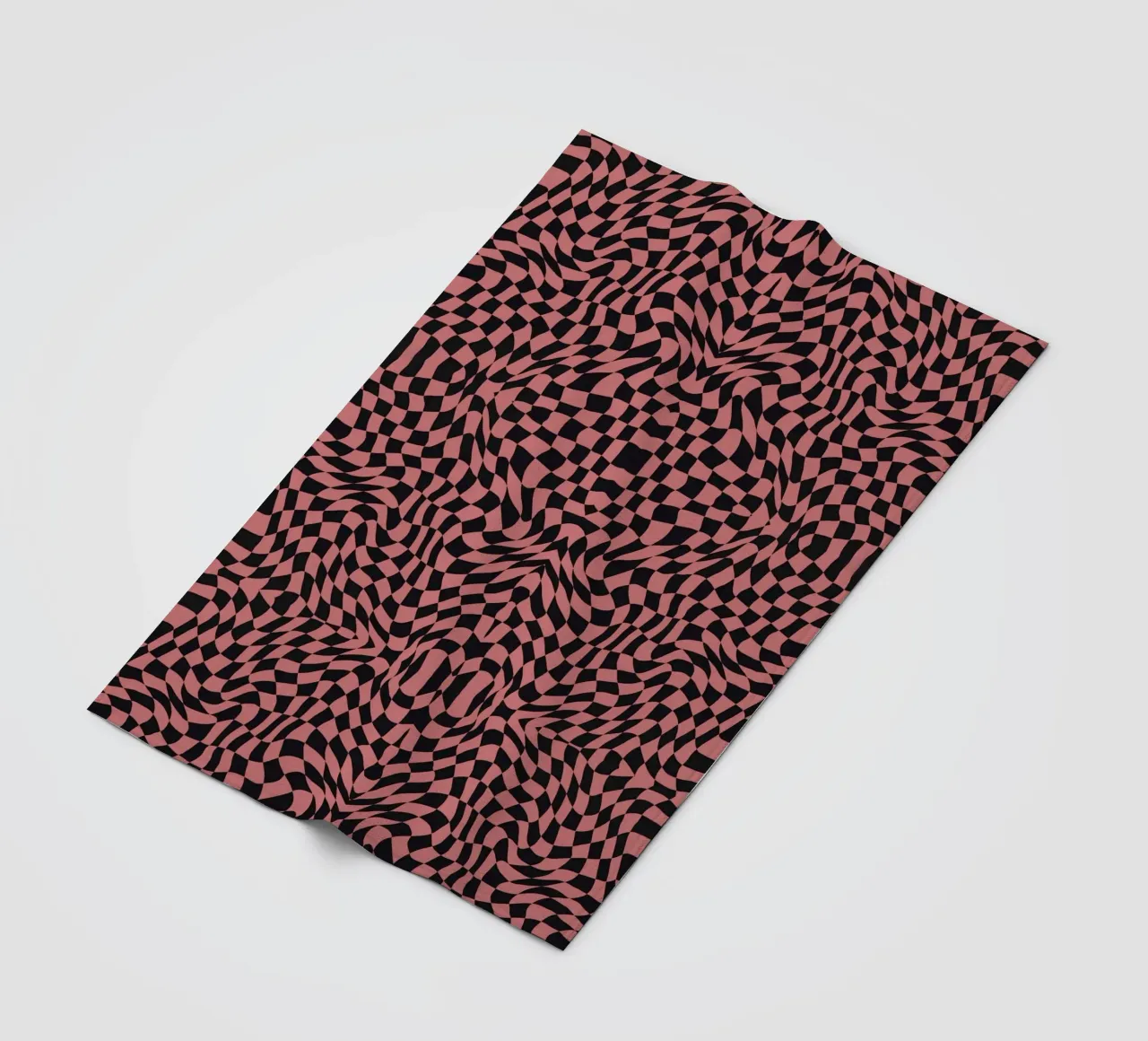 Symmetrical checker vibration 02 fleece blanket by Little Dean