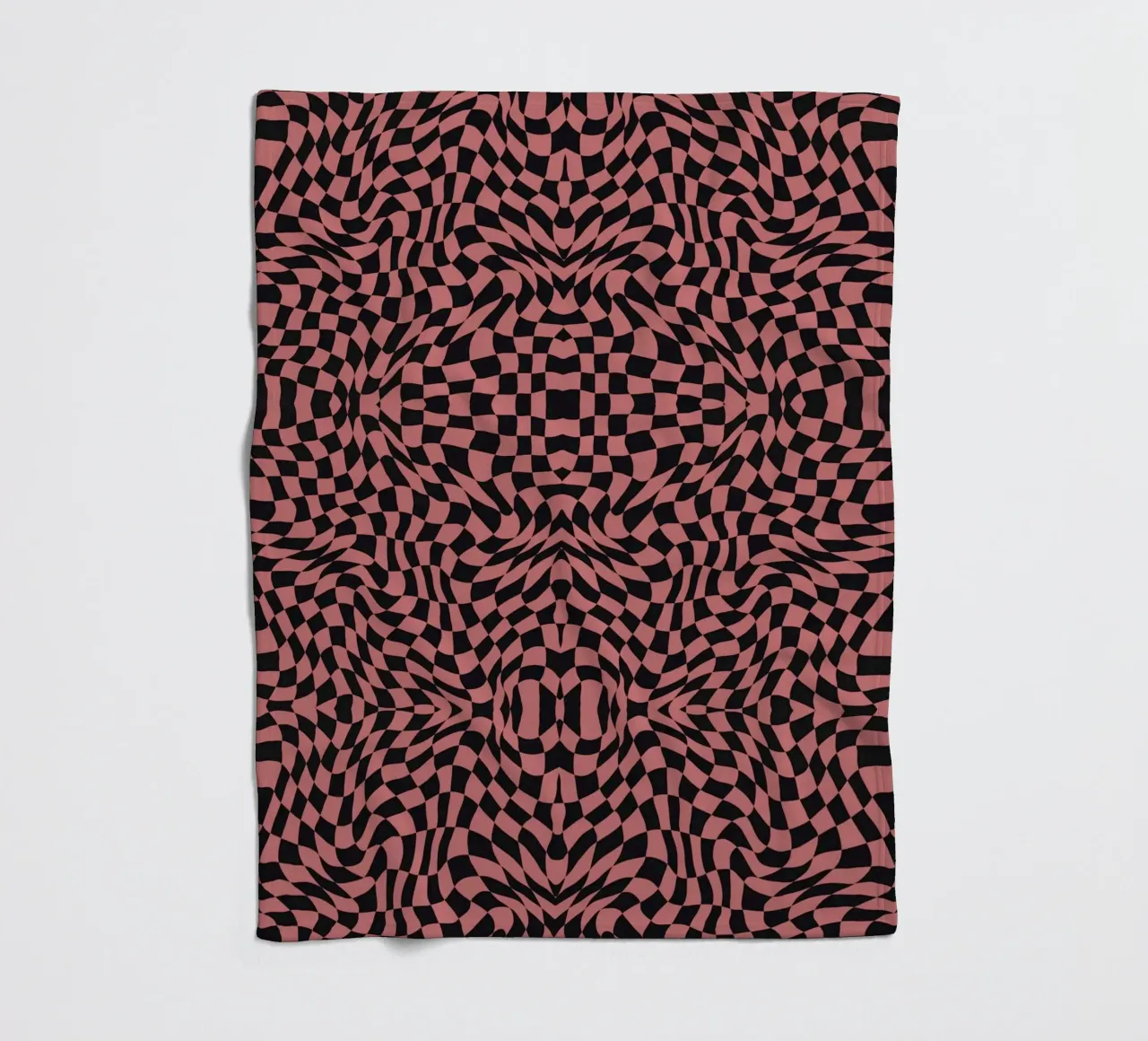 Symmetrical checker vibration 02 fleece blanket by Little Dean