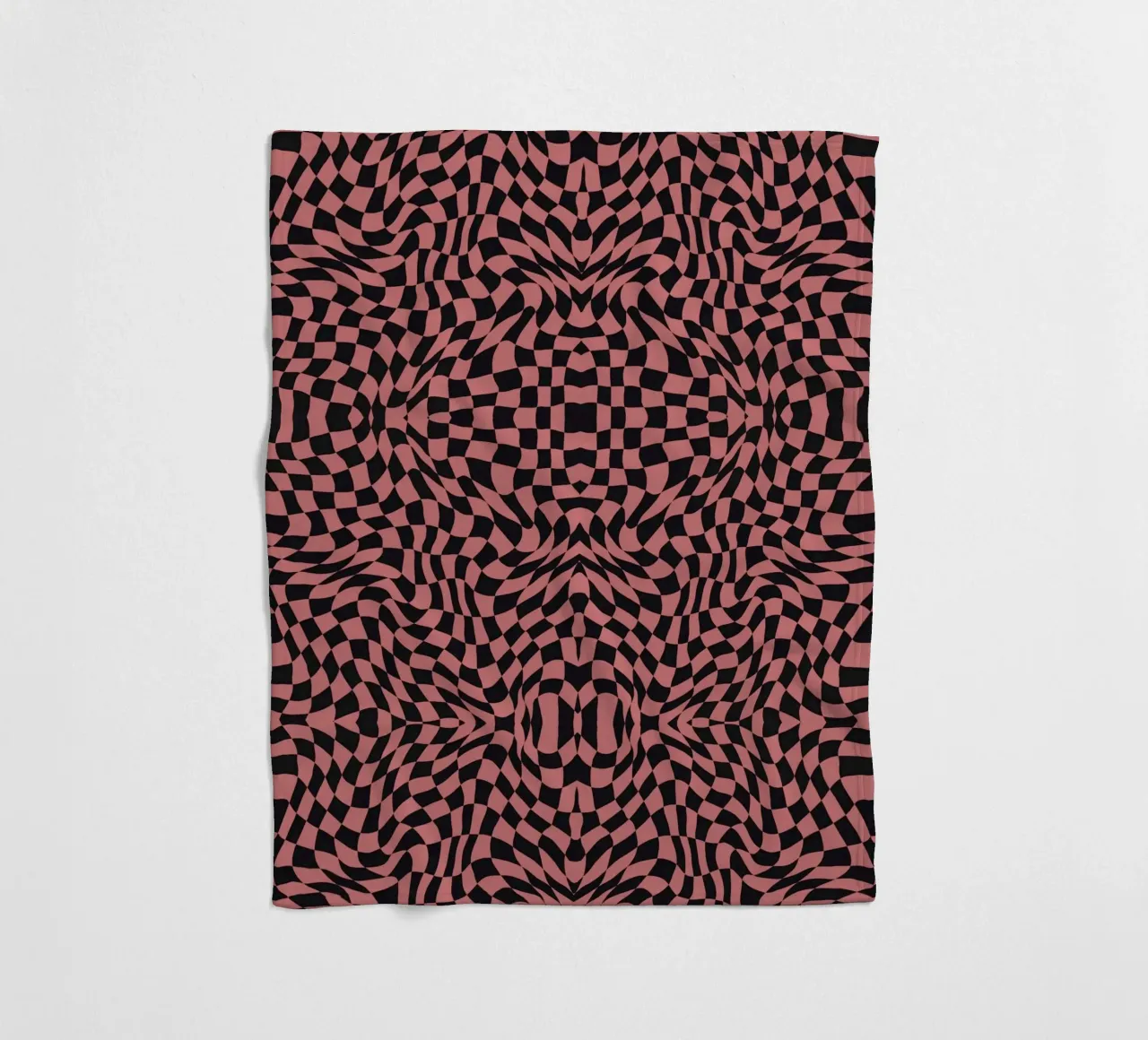 Symmetrical checker vibration 02 fleece blanket by Little Dean