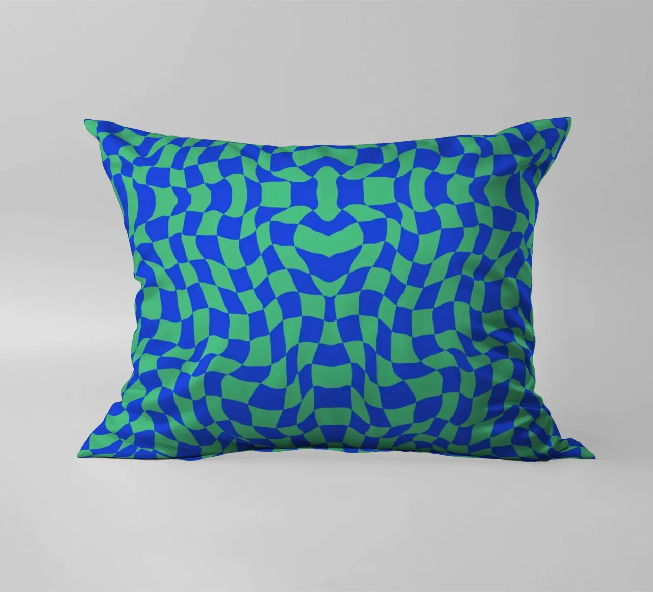Symmetrical checker vibration 03 decorative cushion by Little Dean