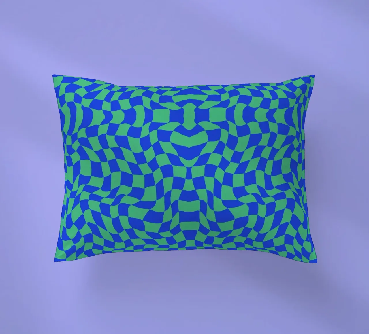 Symmetrical checker vibration 03 decorative cushion by Little Dean