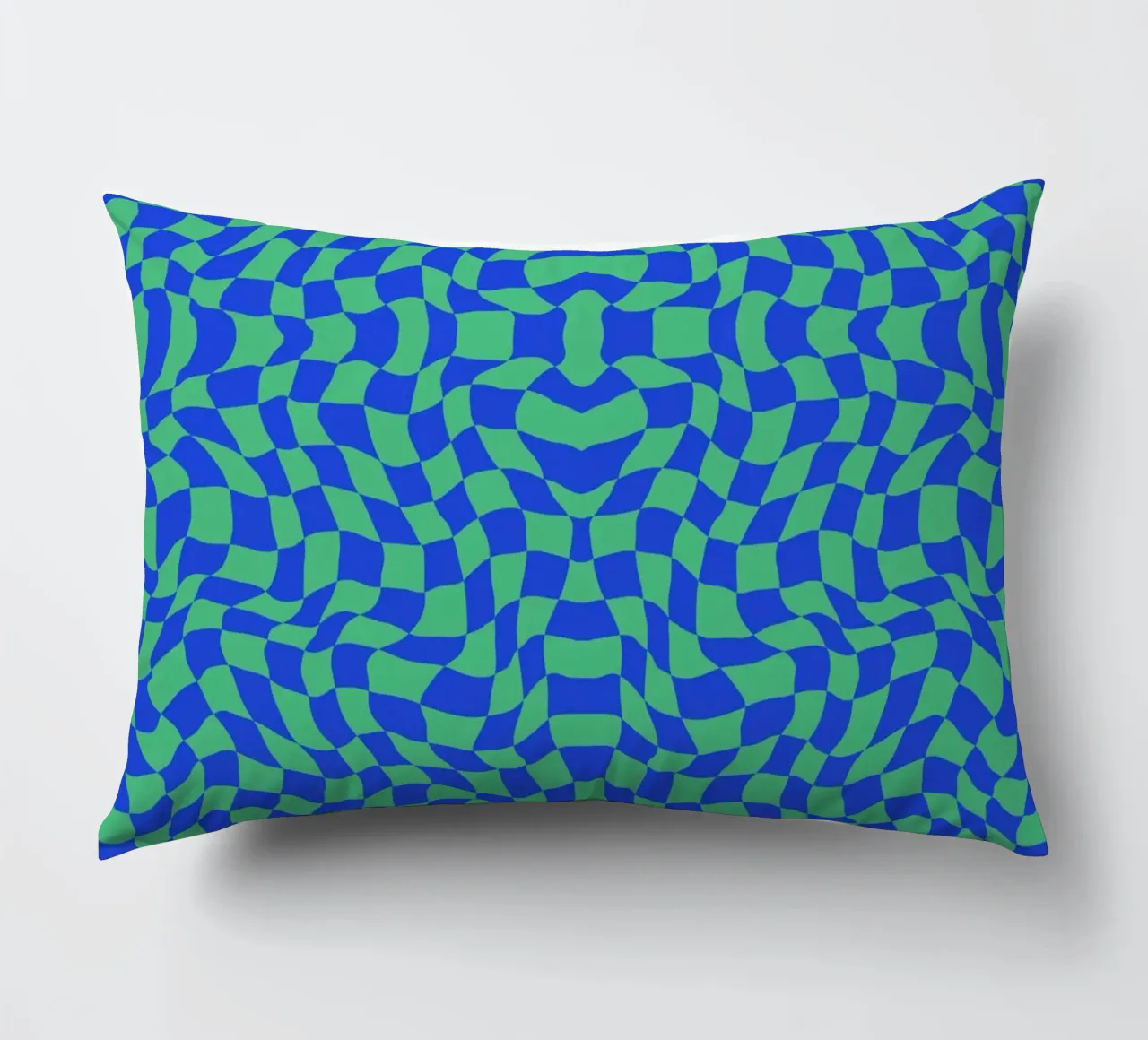 Symmetrical checker vibration 03 decorative cushion by Little Dean