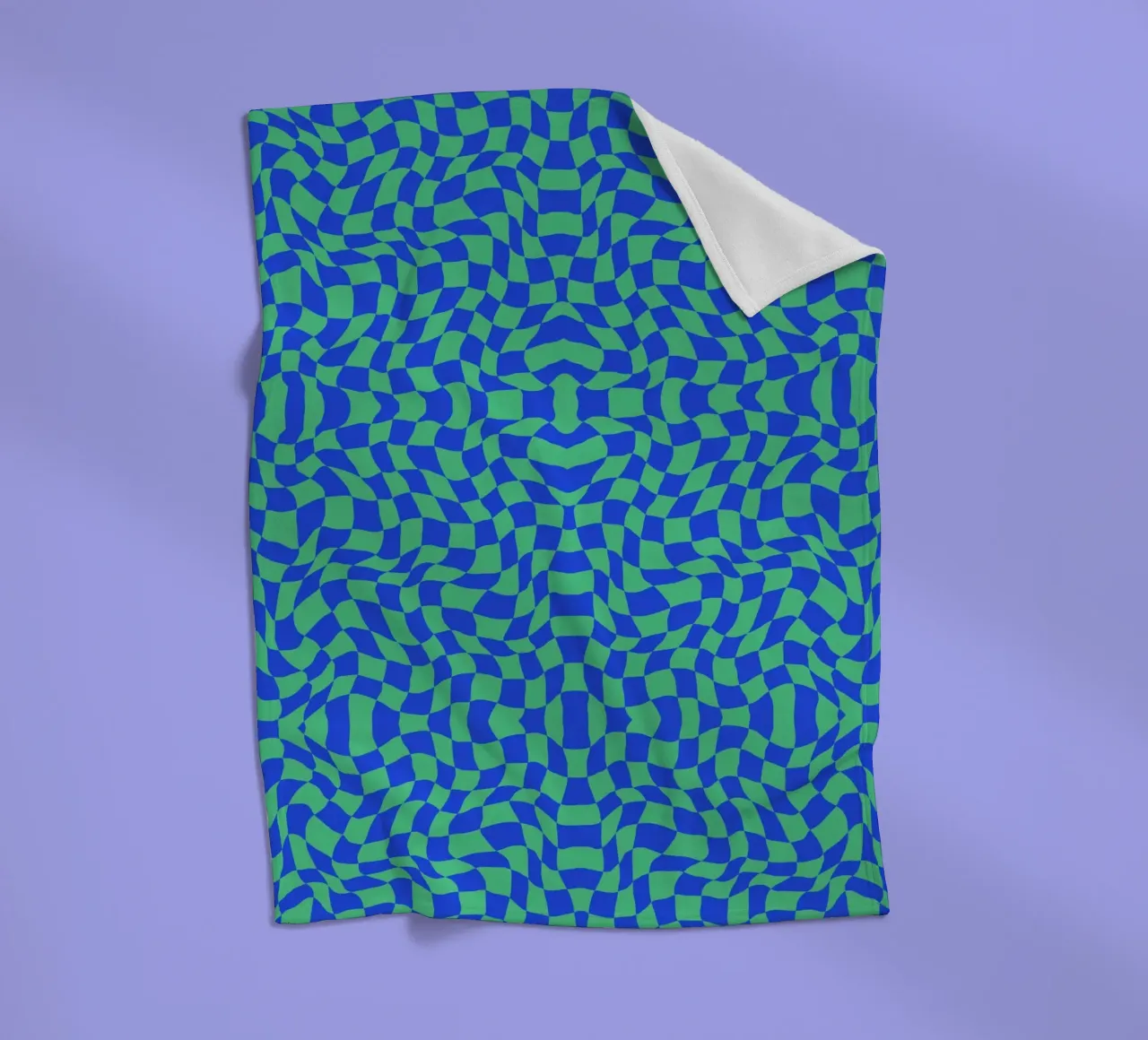 Symmetrical checker vibration 03 fleece blanket by Little Dean