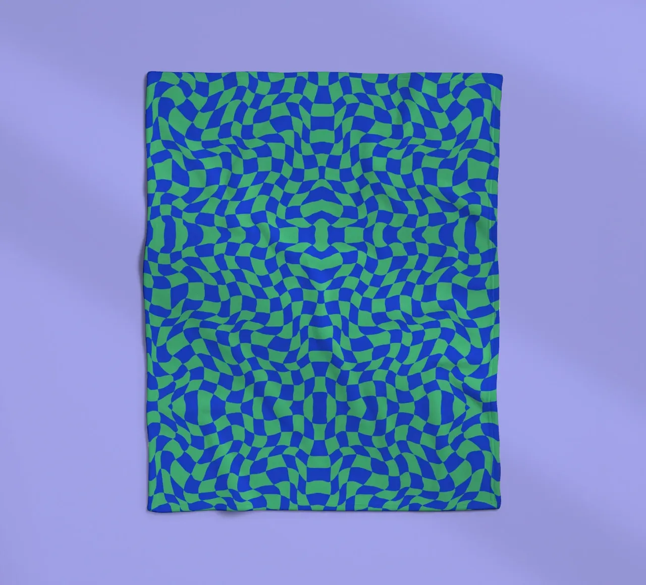 Symmetrical checker vibration 03 fleece blanket by Little Dean