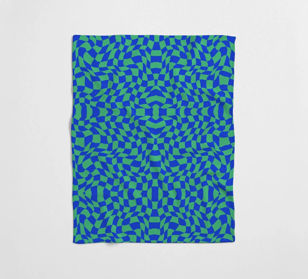 Symmetrical checker vibration 03 fleece blanket by Little Dean