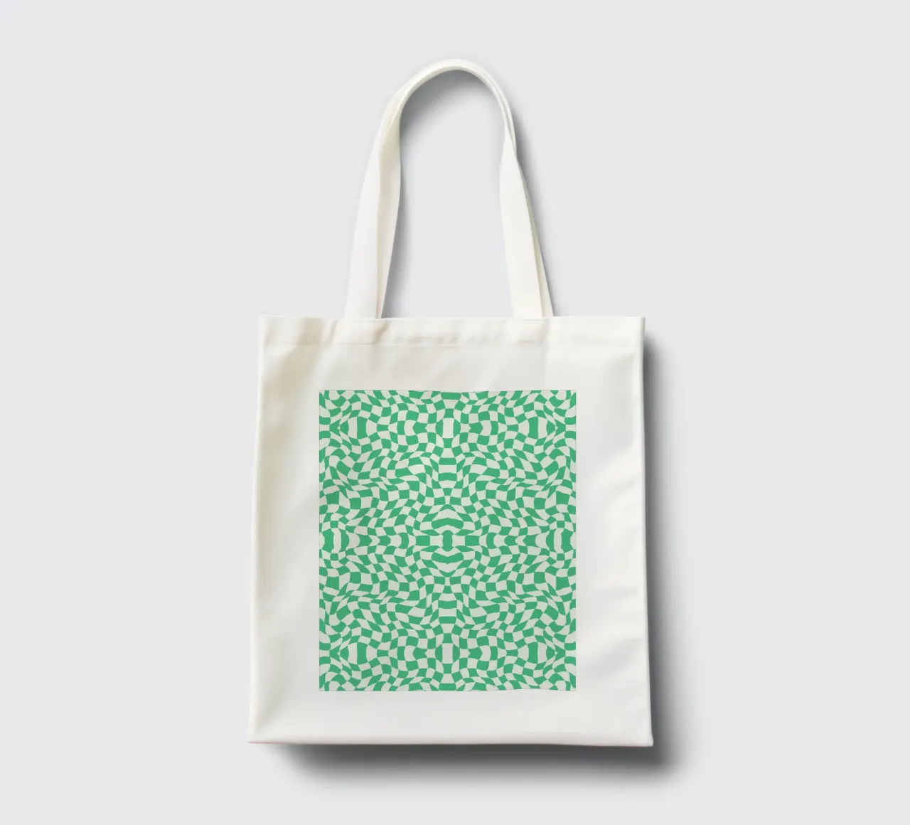 Symmetrical checker vibration 04 tote bag by Little Dean