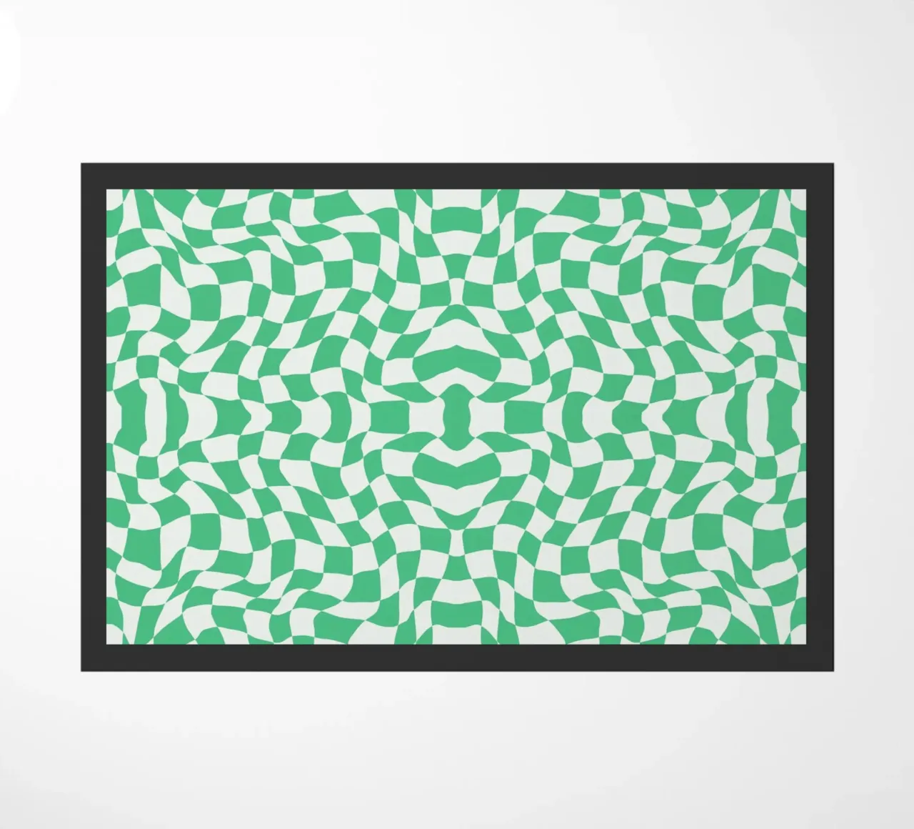 Symmetrical checker vibration 04 doormat by Little Dean