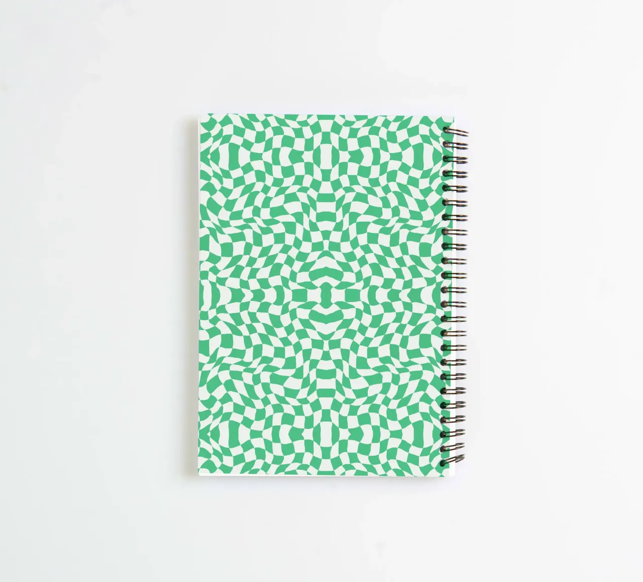 Symmetrical checker vibration 04 spiral notebook by Little Dean