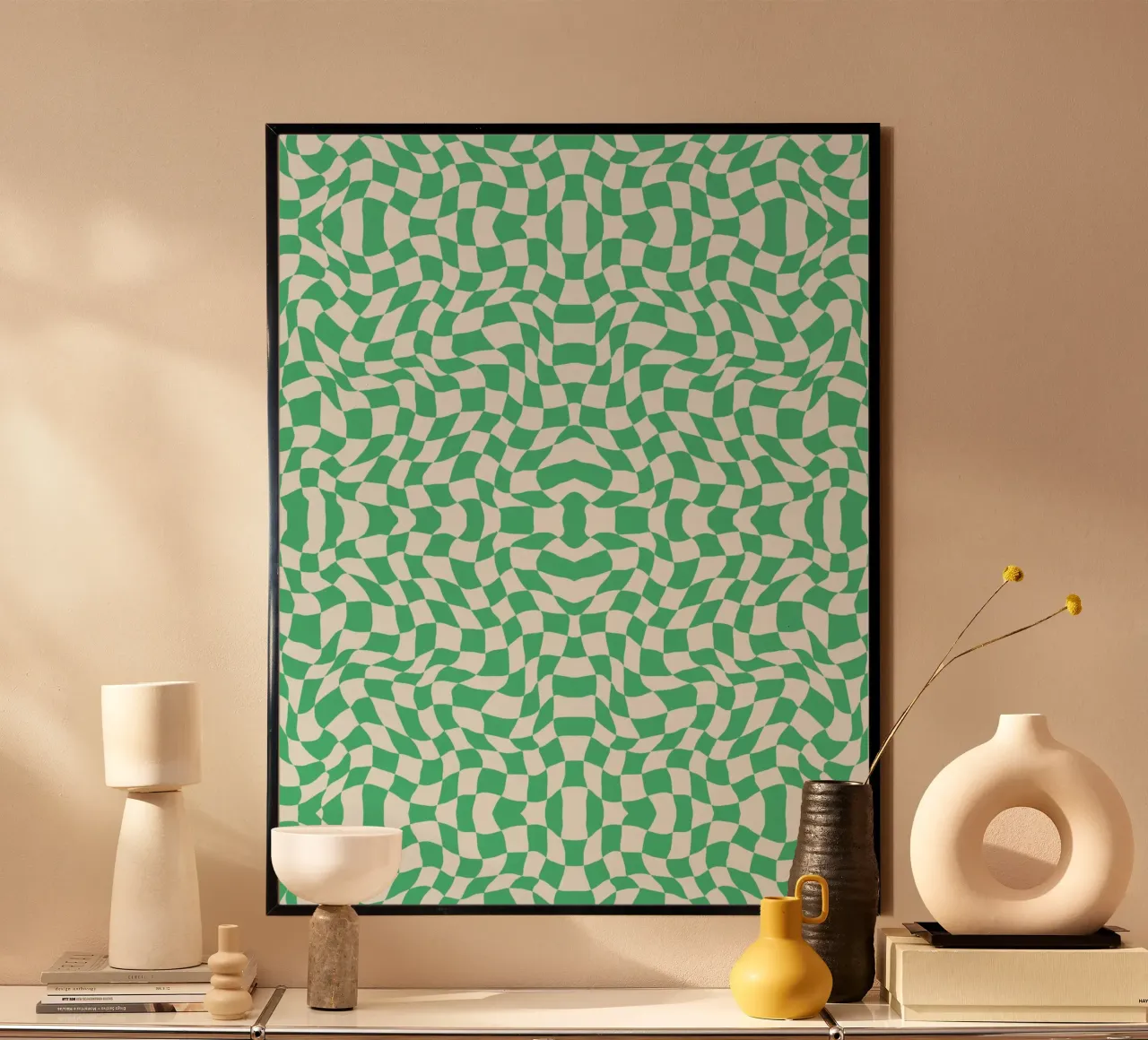 Symmetrical checker vibration 04 hahnemühle by Little Dean