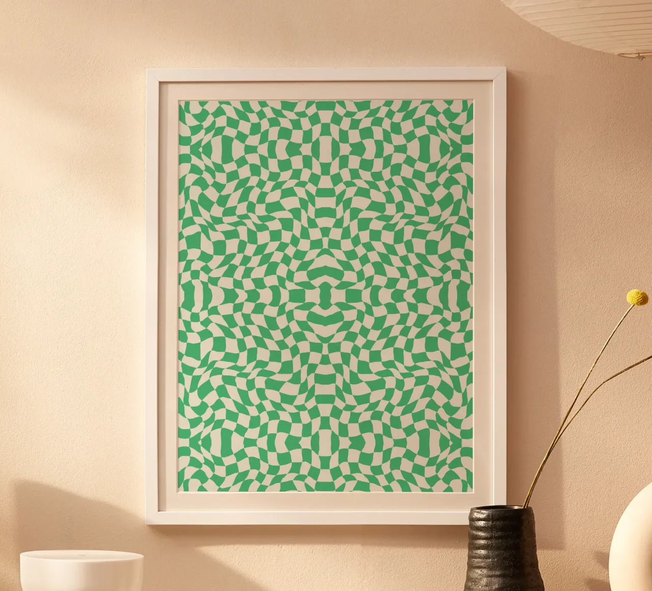 Symmetrical checker vibration 04 hahnemühle by Little Dean