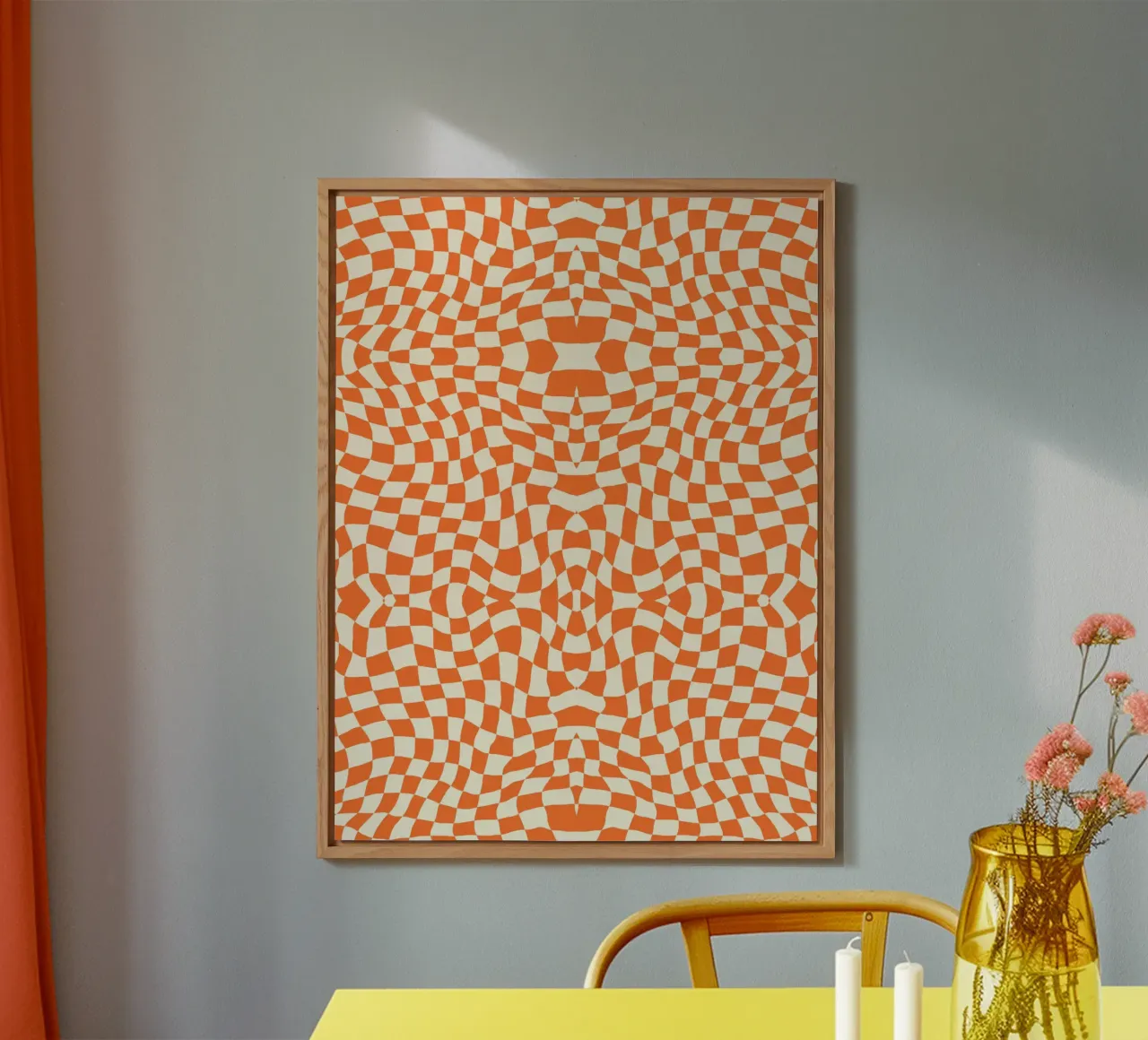 Symmetrical checker vibration 05 alu-dibond by Little Dean