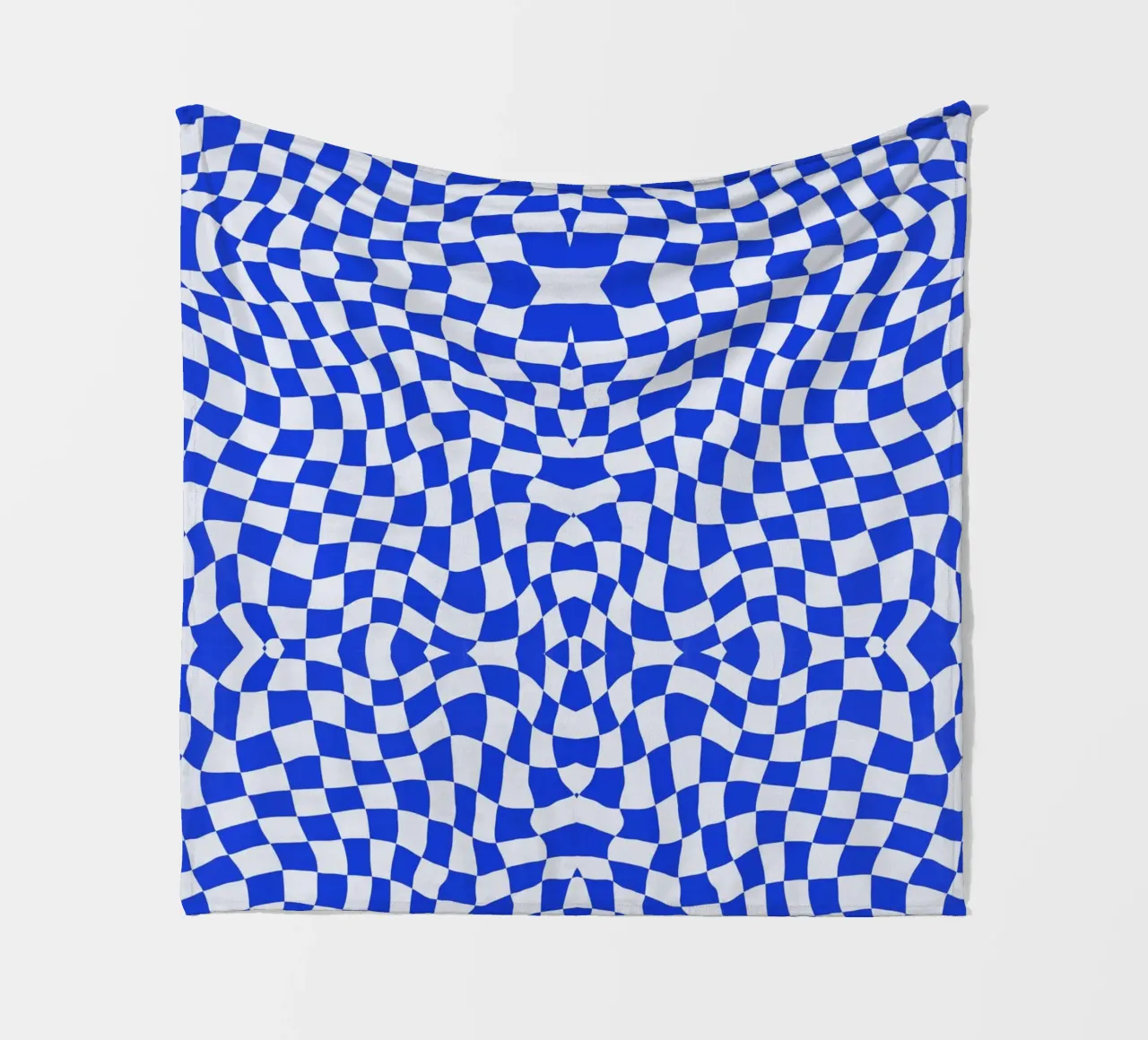 Symmetrical checker vibration 06 fleece blanket by Little Dean