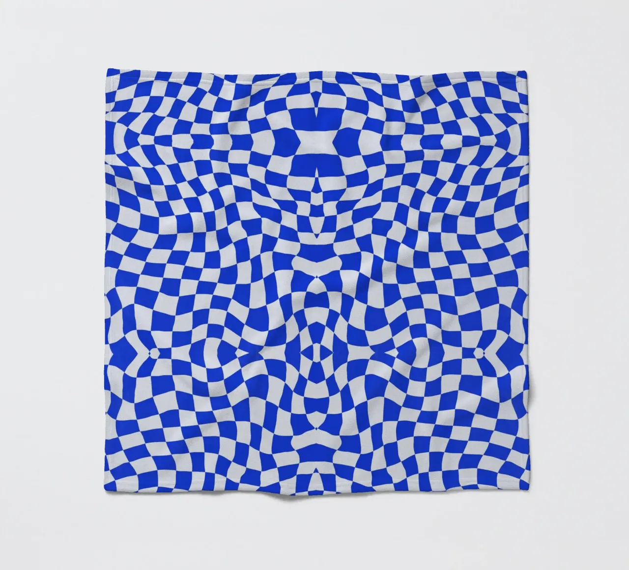 Symmetrical checker vibration 06 fleece blanket by Little Dean