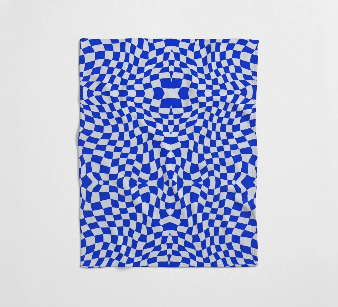 Symmetrical checker vibration 06 fleece blanket by Little Dean