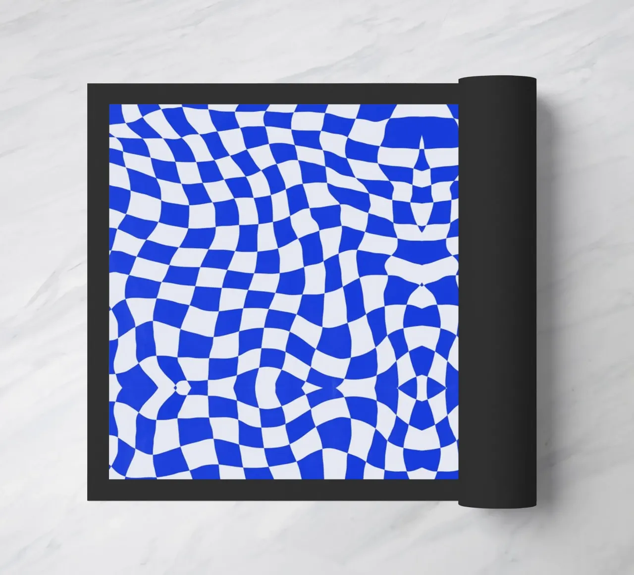 Symmetrical checker vibration 06 doormat by Little Dean