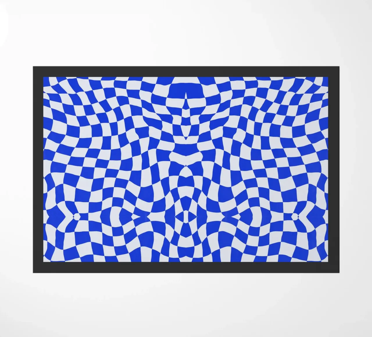 Symmetrical checker vibration 06 doormat by Little Dean