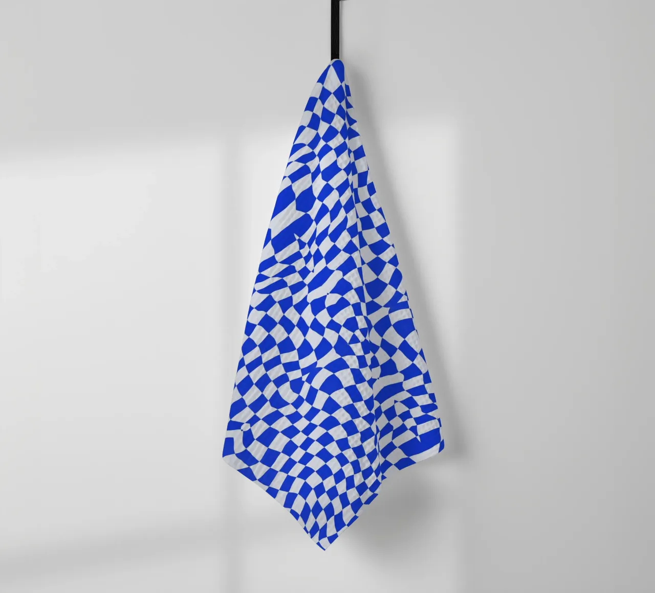 Symmetrical checker vibration 06 tea towel by Little Dean