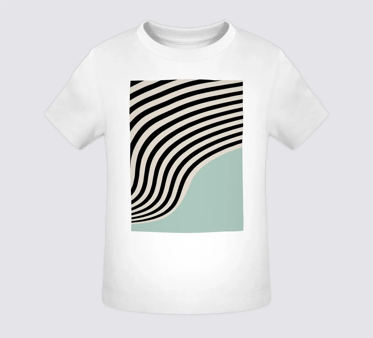 Linee curve Bauhaus | Poster d'arte minimale maglietta neonato da Studio Vibe
