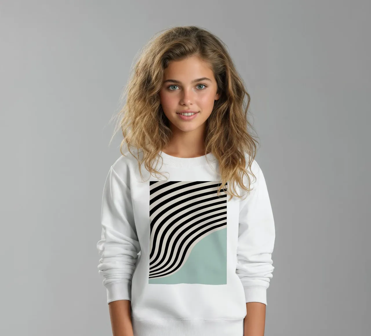 Linee curve Bauhaus | Poster d'arte minimale felpa bambino da Studio Vibe