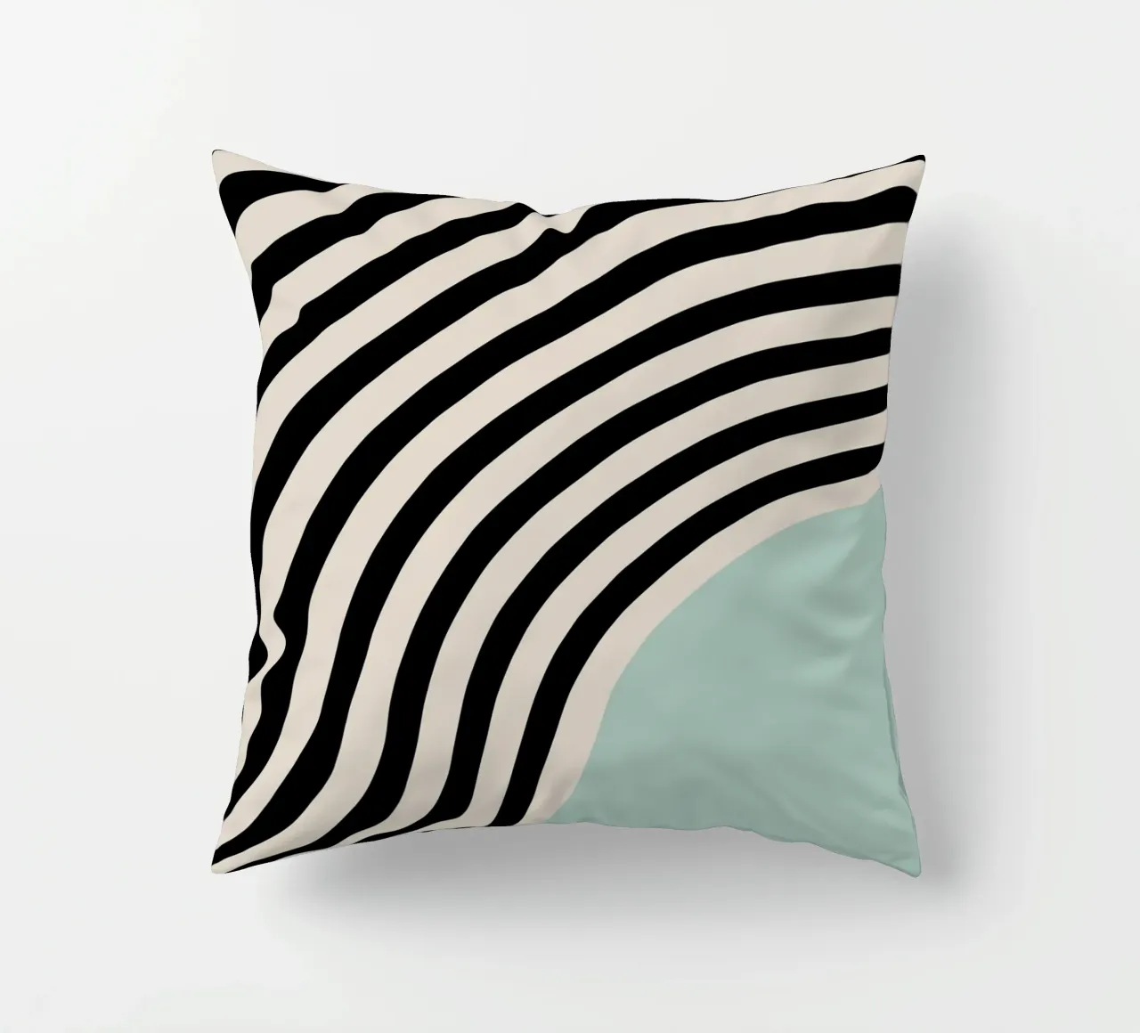 Linee curve Bauhaus | Poster d'arte minimale cuscino da Studio Vibe