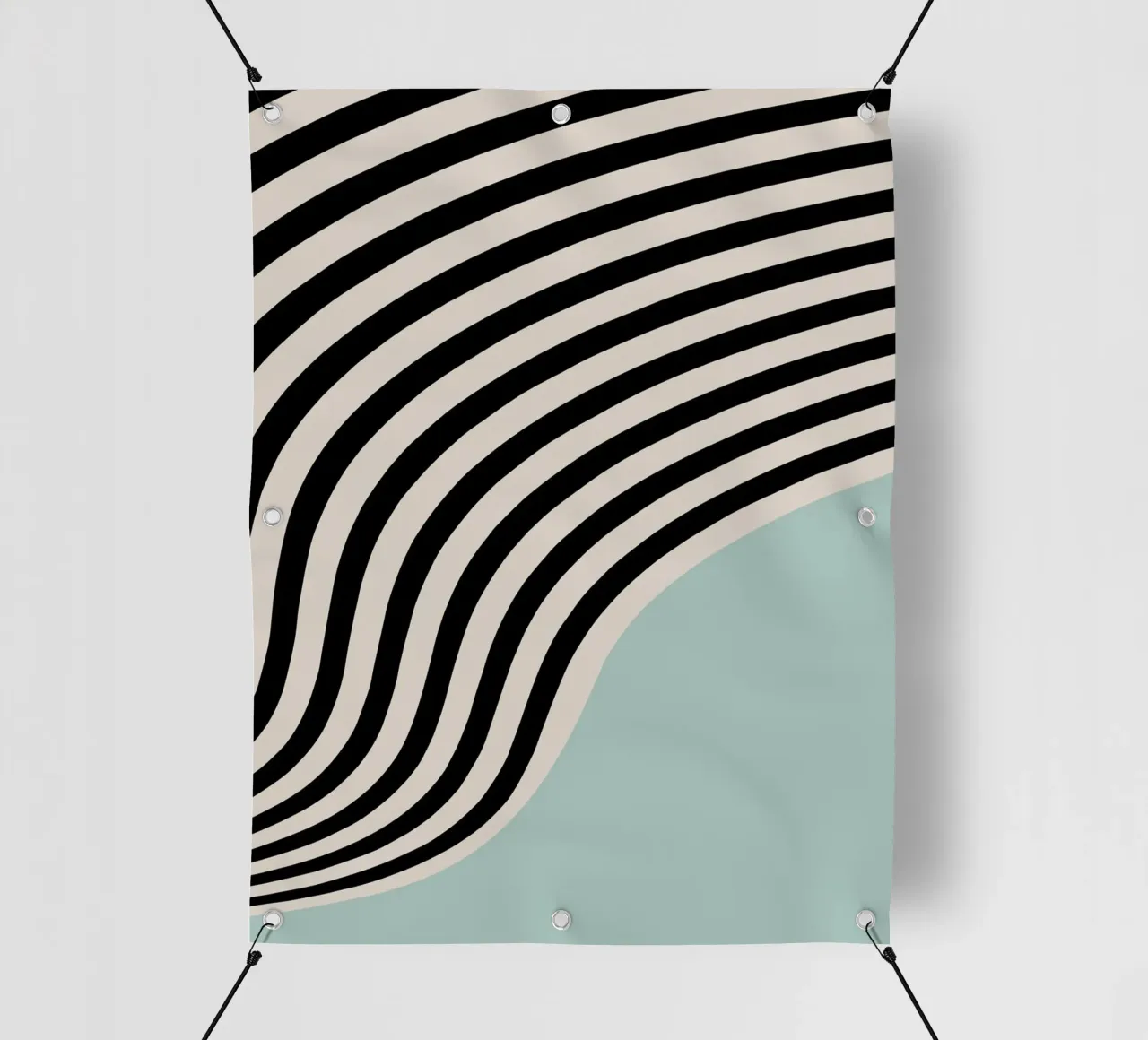 Linee curve Bauhaus | Poster d'arte minimale telo in pvc da Studio Vibe