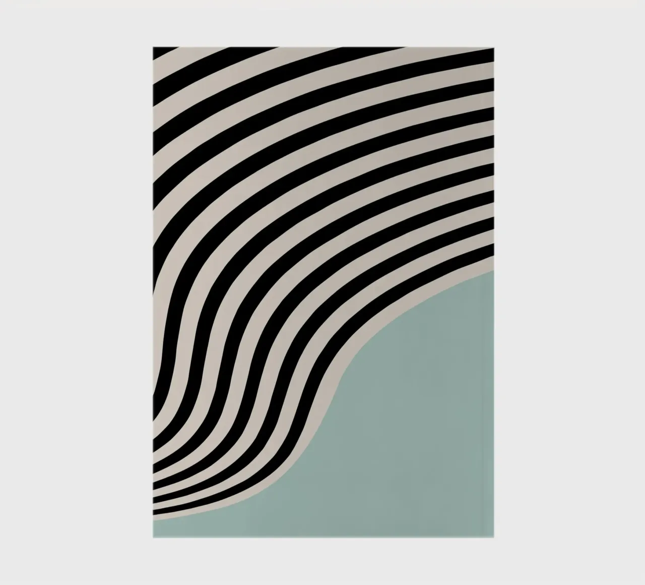 Curved Bauhaus Lines | Minimal Art Poster notebook by Studio Vibe