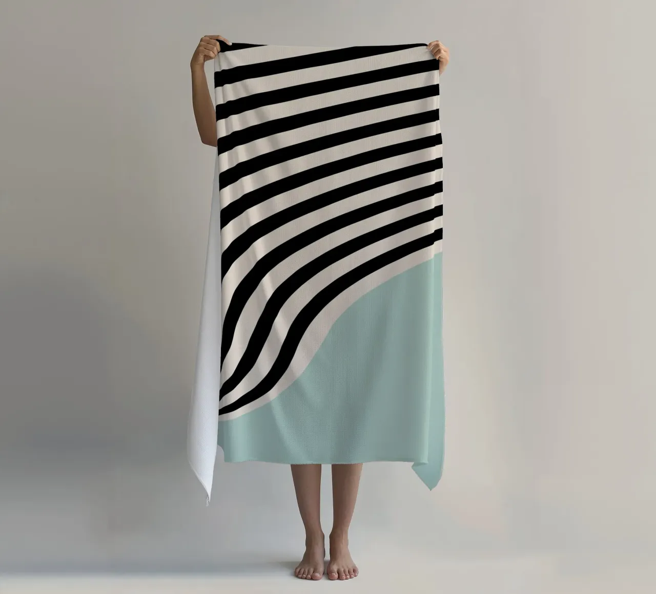 Linee curve Bauhaus | Poster d'arte minimale telo mare da Studio Vibe