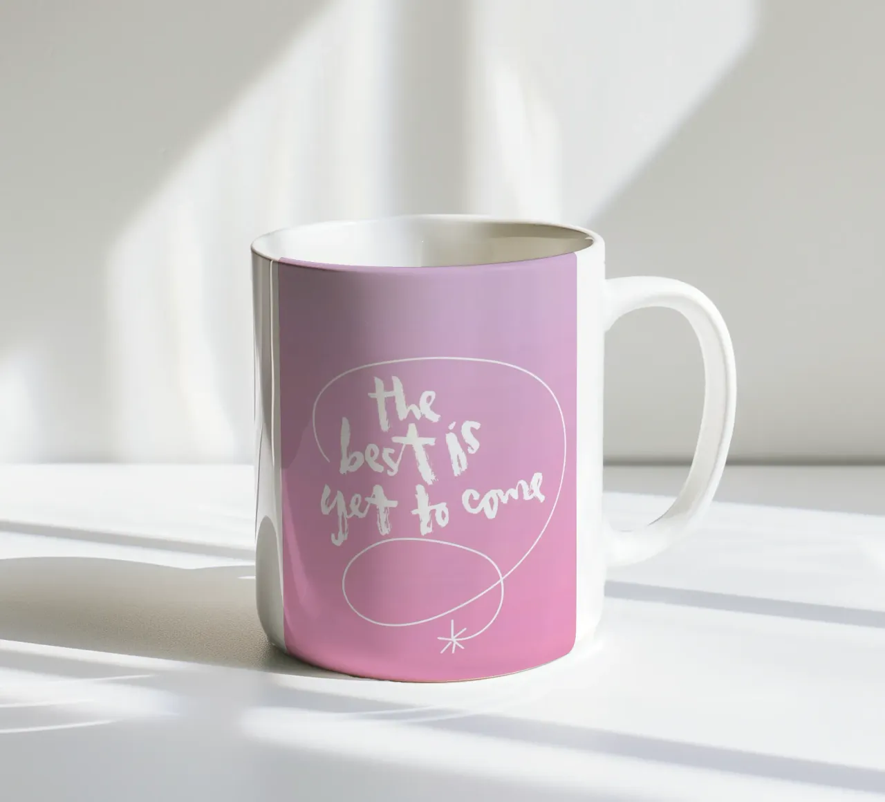 The best is yet to come tazza in ceramica da Brushmeetspaper