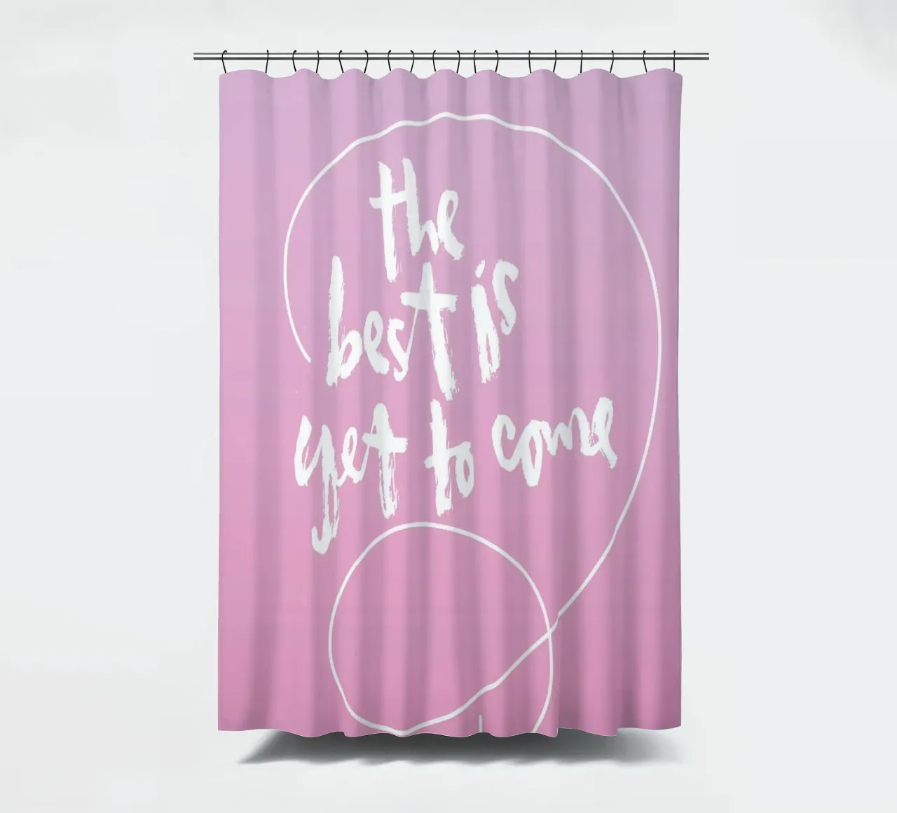 The best is yet to come douchegordijn van Brushmeetspaper