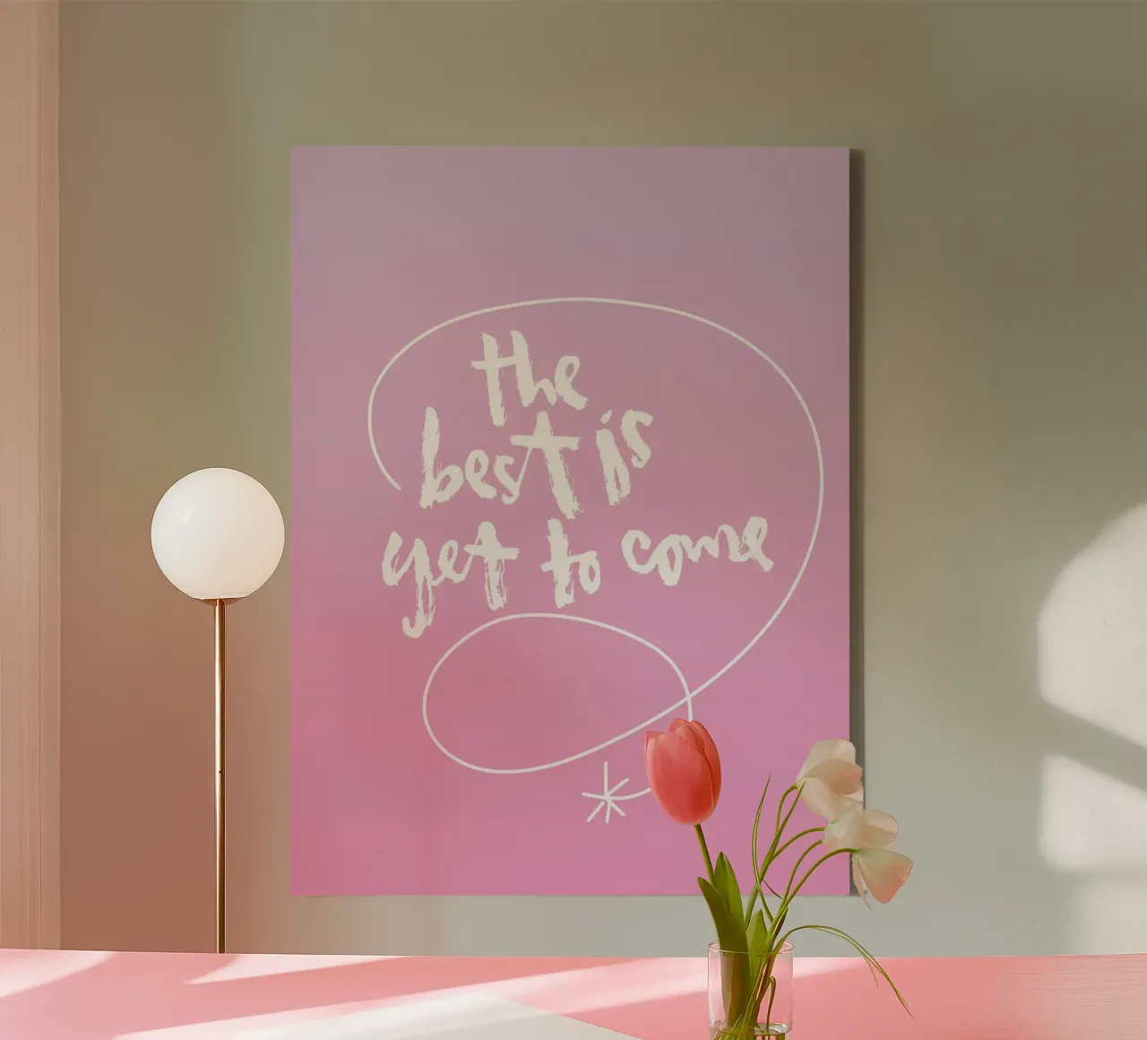 The best is yet to come tela con Cornice a cassetta da Brushmeetspaper