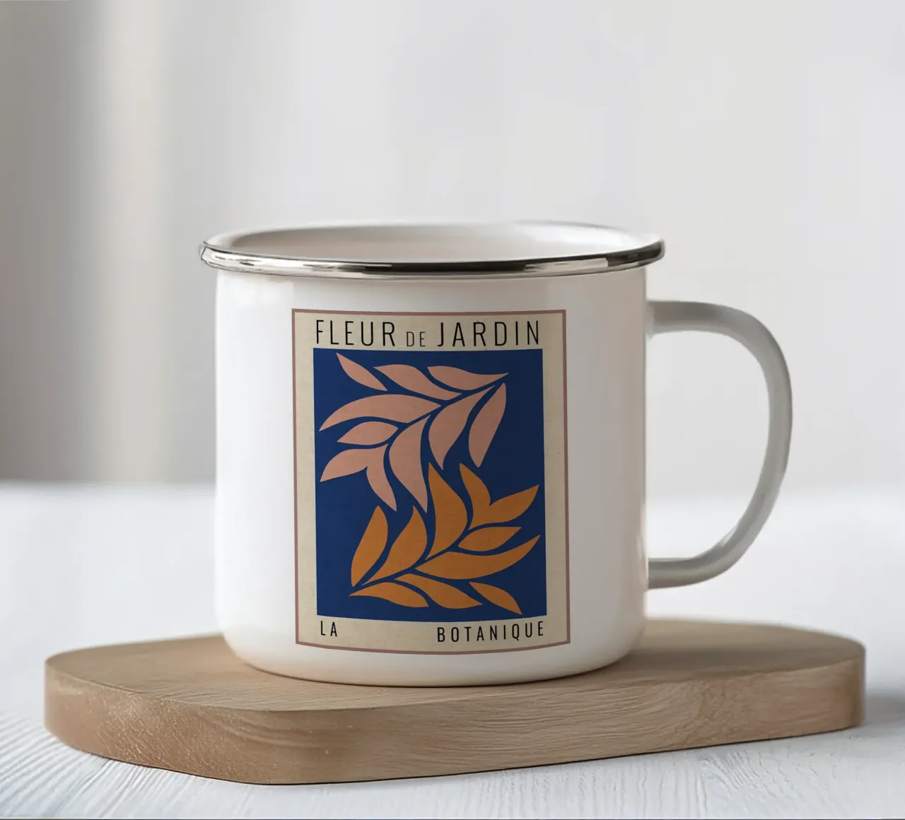 Fleur de Jardin moderno tazza in smalto da Amanda Studio