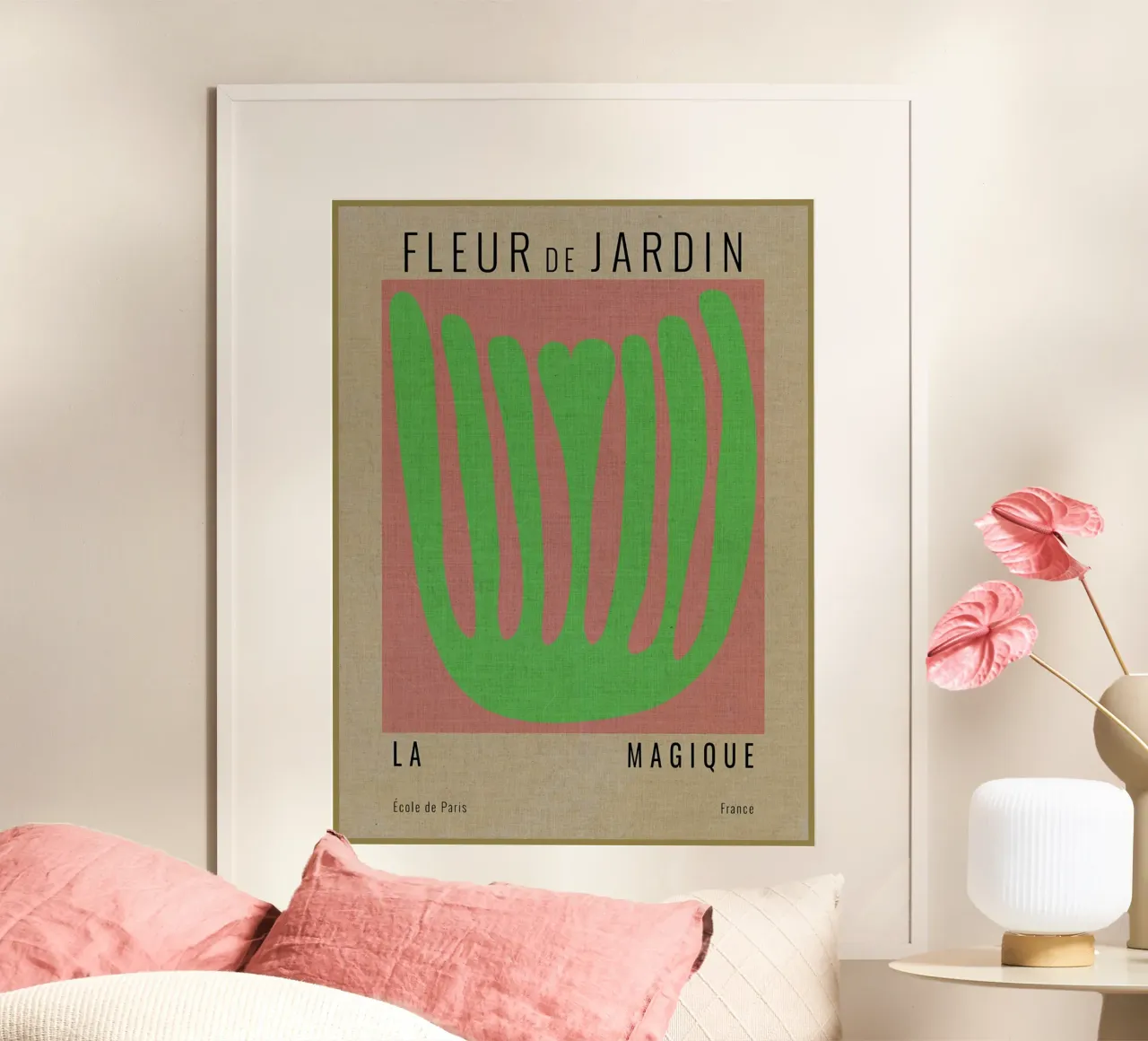 Foglia moderna ritagliata poster da Amanda Studio