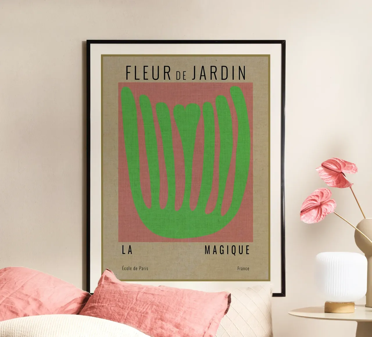 Foglia moderna ritagliata poster da Amanda Studio